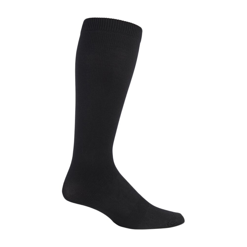 (9-11 UK, Black) IOMI Mens Graduated Compression DVT / Flight Socks