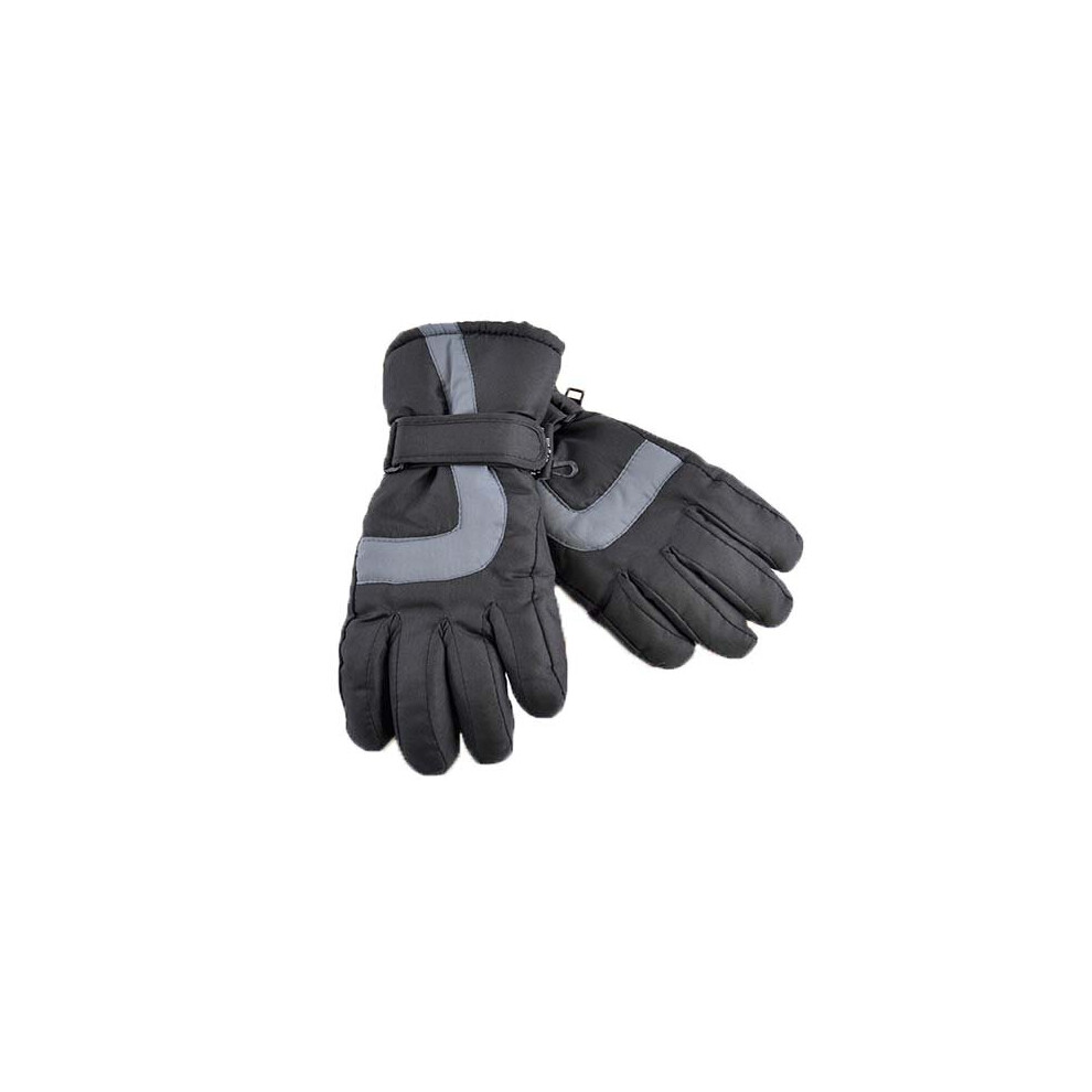 Thinsulate Boys Pink,Black (8-9 Years, Black) Girls Black Pink 3M 40 Gram Thermal Waterproof Ski Gloves