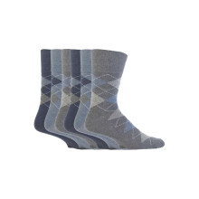 (6-11 UK, MGG38) 6 Pairs Mens Gentle Grip Non Elastic Socks 6-11 UK