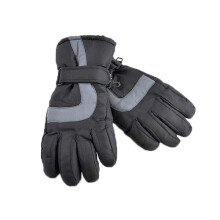 (10-11 Years, Schwarz) Thinsulate - Thinsulate - Kinder Skihandschuhe Wasserdicht mit Klettband für Jungen Mädchen
