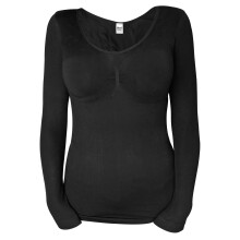 (L-XL, Schwarz) Heat Holders - Heat Holders Thermo Unterhemd Damen Langarm Oberteil Extra Warm Baselayer shirt