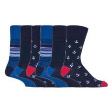 (6-11 UK, MGG549) 6 Pairs Mens Gentle Grip Non Elastic Socks 6-11 UK