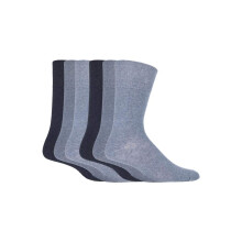 (6-11 UK, MGG102) 6 Pairs Mens Gentle Grip Non Elastic Socks 6-11 UK