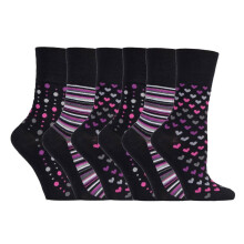 (4-8 UK, SOLRM33) Sock Shop Gentle Grip - 6 Pairs Ladies Non Elastic Bamboo Socks
