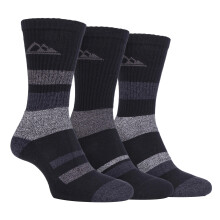(37-42, SBLS031BLK) Storm Bloc - Storm Bloc - 3er pack Damen Baumwolle Socken für Sommer Stiefel mit Gepolsterte
