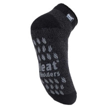 (06-Nov, LC Schwarz / Anthrazit) Heat Holders - Heat Holders Herren Warm Knöchelsocken | Anti Rutsch Thermosocken Kurz mit ABS