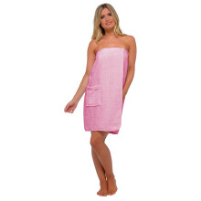 (S-M, Rosa) Sock Snob - Tom Franks Damen 100% Baumwolle Dusche Wrap Badetuch