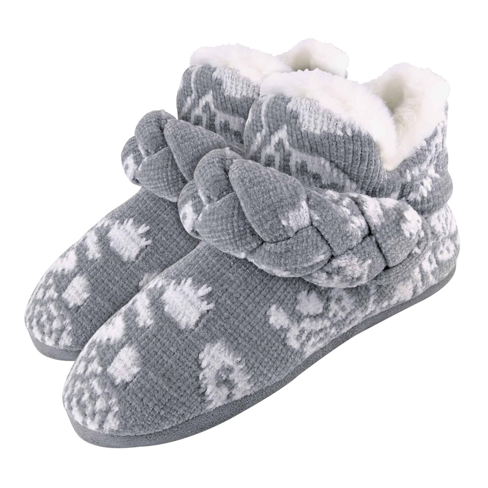 Knitted Warm Soft Fleece Plush Boots Booties Slippers