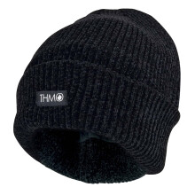(One Size, Schwarz) THMO - THMO - Damen 3M Thinsulate Insulation Mütze Beanie Stricken mit Fleece Gefüttert