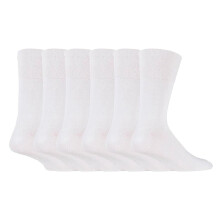 (06-Nov, Weiß) IOMI - IOMI - 6er Pack Herren Baumwolle Socken Ohne Gummi | Diabetikersocken Extra Weit