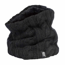 (One Size, Schwarz) Heat Holders - Heat Holders - Damen Nackenwärmer Stricken | Dicke Halswärmer Fleecefutter