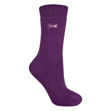 (04-Aug, Lila) THMO - THMO - Damen Thermo Socken mit Komfortbund | Dickies Warm Socken Gefüttert