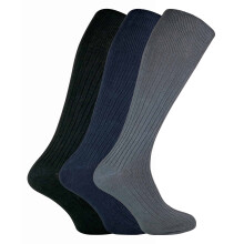 (06-Nov, Schwarz / Marineblau / Grau) Sock Snob - Sock Snob - 3er Pack 100 Baumwolle Socken Herren | Lang Kniehohe Socken Gerippte