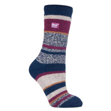 (04-Aug, Fleckney) Heat Holders - Heat Holders - Damen Socken mit Bunten Streifen | Warme Thermosocken für Winter
