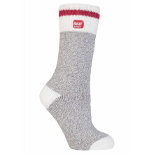 (04-Aug, Grauer Block-Twist) Heat Holders - Heat Holders - Damen Socken mit Bunten Streifen | Warme Thermosocken für Winter