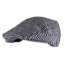 (L/XL, GL227 Checked) Mens Checked Wool Blend Traditional Flat Cap