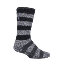 (39-45, Schwarzer Streifen (Oakley)) Heat Holders - Heat Holders - Herren Antirutsch Gestreift Thermo Stoppersocken mit ABS Sohle