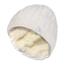 (One Size, Creme) Heat Holders - Heat Holders - Beanie Strickmütze Damen | Outdoor Winter Mütze mit Fleece Innen