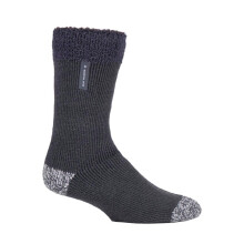 (6-11 UK, Charcoal (Lumi)) HEAT HOLDERS - Mens Warm Luxury Fleece Lined Lounge Bed Socks