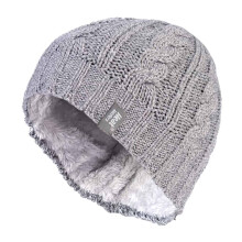 (One Size, Hellgrau) Heat Holders - Heat Holders - Muster Strickmützen Damen | Thermo Beanie Wintermütze Warm Fleece