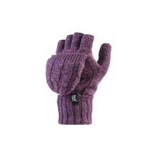 (One Size, Lila) Heat Holders - Heat Holders - Damen Fingerlose Handschuhe Gestrickt Thermo Winter - 2.3 Tog