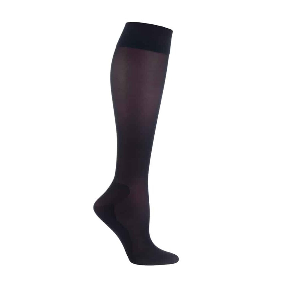 Sock Shop (4-7, Black) Sockshop - 1 Pack Ladies 18 Mmhg Graduated Compression Travel Flight Socks For Dvt