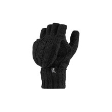 (Einheitsgröße, Schwarz) Heat Holders - Heat Holders - Damen Fingerlose Handschuhe Gestrickt Thermo Winter - 2.3 Tog