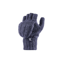 (One Size, Blau) Heat Holders - Heat Holders - Damen Fingerlose Handschuhe Gestrickt Thermo Winter - 2.3 Tog