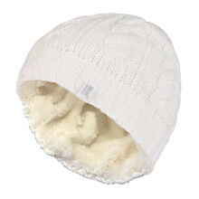 (One Size, Creme) Heat Holders - Heat Holders - Muster Strickmützen Damen | Thermo Beanie Wintermütze Warm Fleece