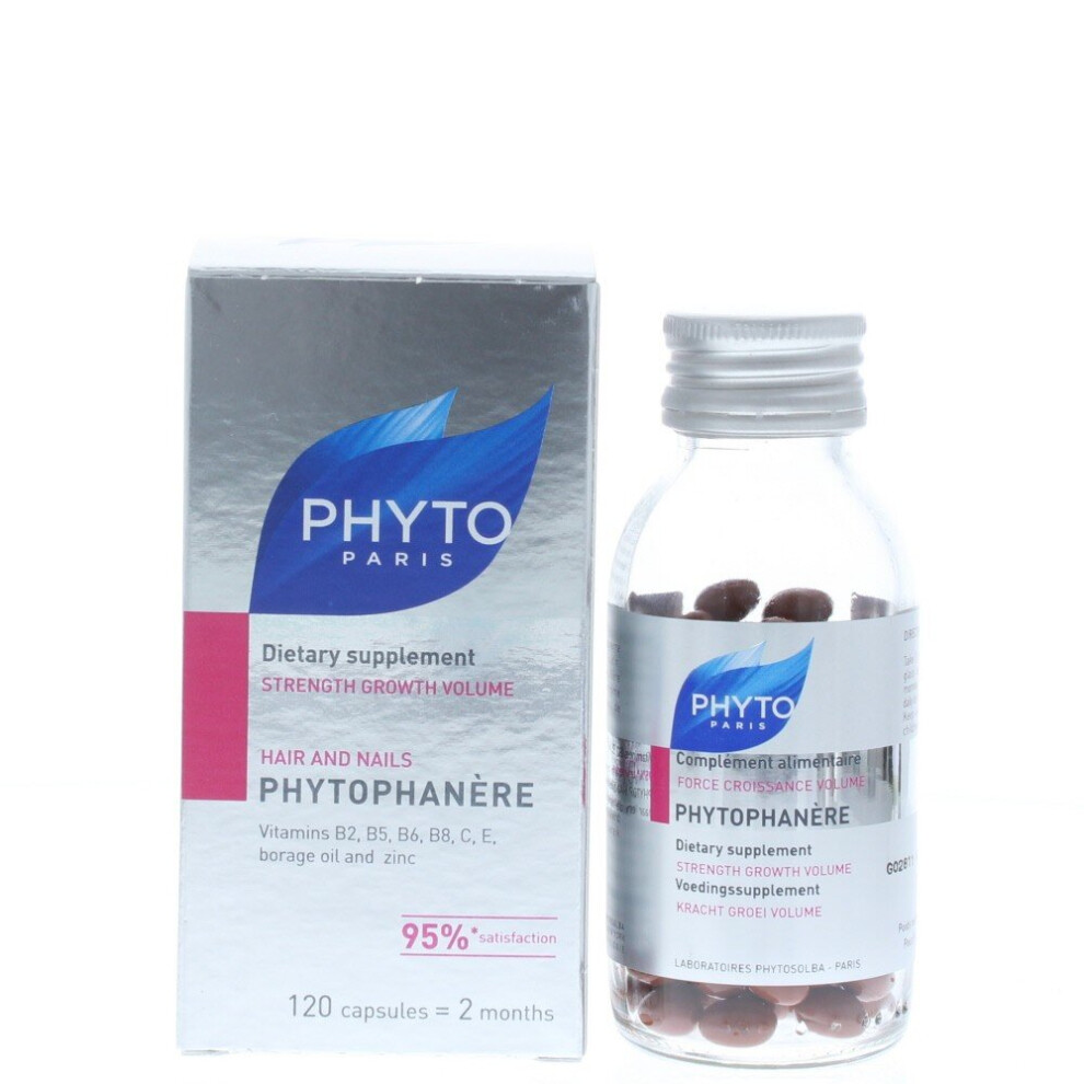 Phyto Phytophanère 120 Gel Capsulesfor Hair And Nails For Womens