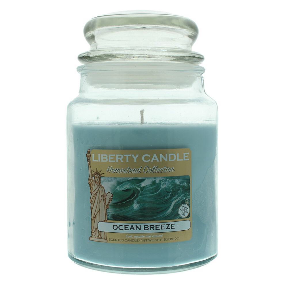 Liberty Candle Ocean Breeze 510G Glass Jar With Lid For Unisex