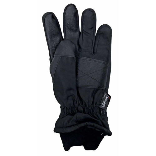 (M/L, Black) Thinsulate - Mens 3M Thinsulate 40 gram Thermal Insulated Waterproof Ski Gloves