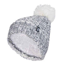 (One Size, Schwarz) Heat Holders - Heat Holders - Damen Winter Beanie Mütze mit Bommel und Fleecefutter