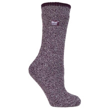 (04-Aug, Wein) Heat Holders - Heat Holders Merino Wollsocken Damen | Winter Dicke Thermosocken Verstärkte