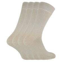 (04-Aug, Natürlich) Sock Snob - Sock Snob - 4er Pack Herren und Damen Bio Bambussocken Atmungsaktive Socken Uni