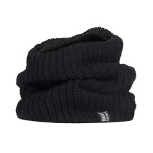 (One Size, Schwarz) Heat Holders - Heat Holders Herren Gestrickter Thermo Halswärmer mit Fleecefutter für Winter