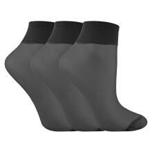 LIVIA - LIVIA - 3er Pack Damen Söckchen 15 Den | Dünn Feinstrumpf Söckchen Damen