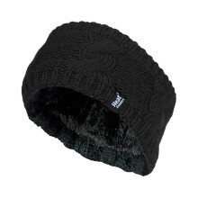 (One Size, Schwarz) Heat Holders - Heat Holders Damen Thermo Winter Stirnband mit Fleece Innen Stricken