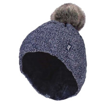 (One Size, Blau) Heat Holders - Heat Holders Damen Winter Fleece Beanie mit Pompon Bunt Warm Mütze mit Bommel