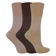 Sock Snob - Sock Snob - 3er Pack Damen Bambus Komfortbund Socken Ohne Gummi Atmungsaktiv