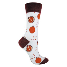 (4-8, Granatapfel) Sock Snob - TALKIE - Damen Baumwolle Essen socken mit Gemüse und Obst Motiv für Geschenk