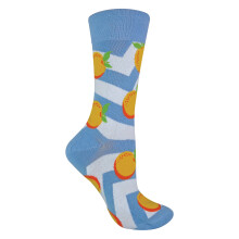 (4-8, Orange) Sock Snob - TALKIE - Damen Baumwolle Essen socken mit Gemüse und Obst Motiv für Geschenk