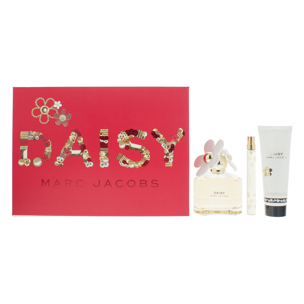 Marc Jacobs Daisy EDT 100ml - Body Lotion 75ml - EDT 10ml Female Gift Set