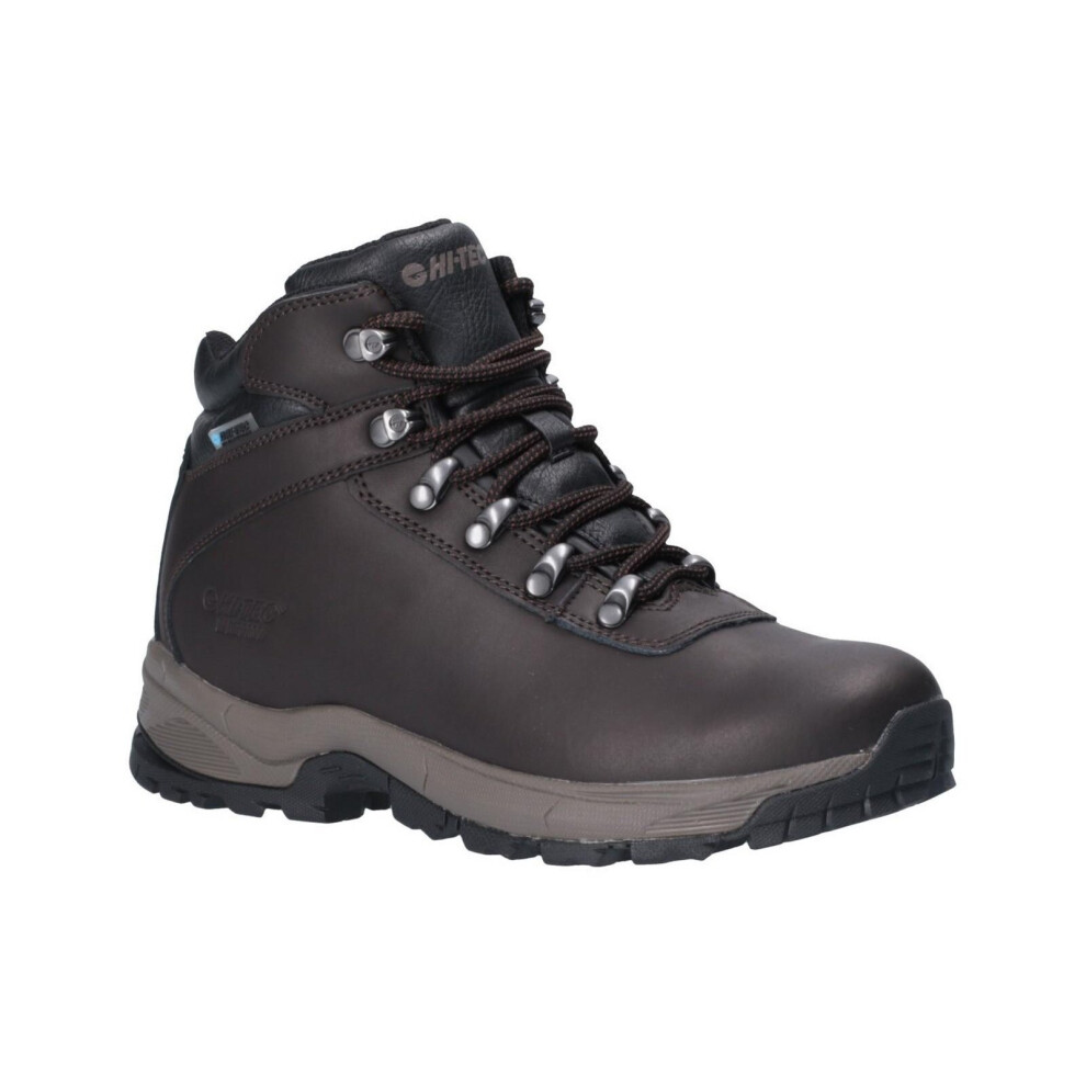 (8 UK, Dark Chocolate) Hi-Tec Eurotrek Womens/Ladies Lite Waterproof Leather Walking Boots