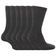 (9-12 K, Grau) Sock Snob - Sock Snob - 6er Pack Kuschelsocken Kinder Baumwolle für Jungen und Mädchen