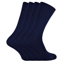 (07-Nov, Marine) Sock Snob - Sock Snob - 4 Paar Herren und Damen Bio Bambus Socken Atmungsaktive Uni Socken
