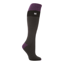 (37-42, Kohle / Lila) Heat Holders - Heat Holders Thermo Skisocken Damen | Dicke Socken Bunt Gestreift Warm