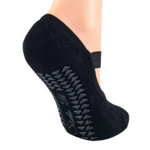 (04-Aug, Schwarz) Sock Snob - 2er Pack Damen Baumwolle Yoga Socken Füßlinge Unsichtbare mit Antirutsch ABS