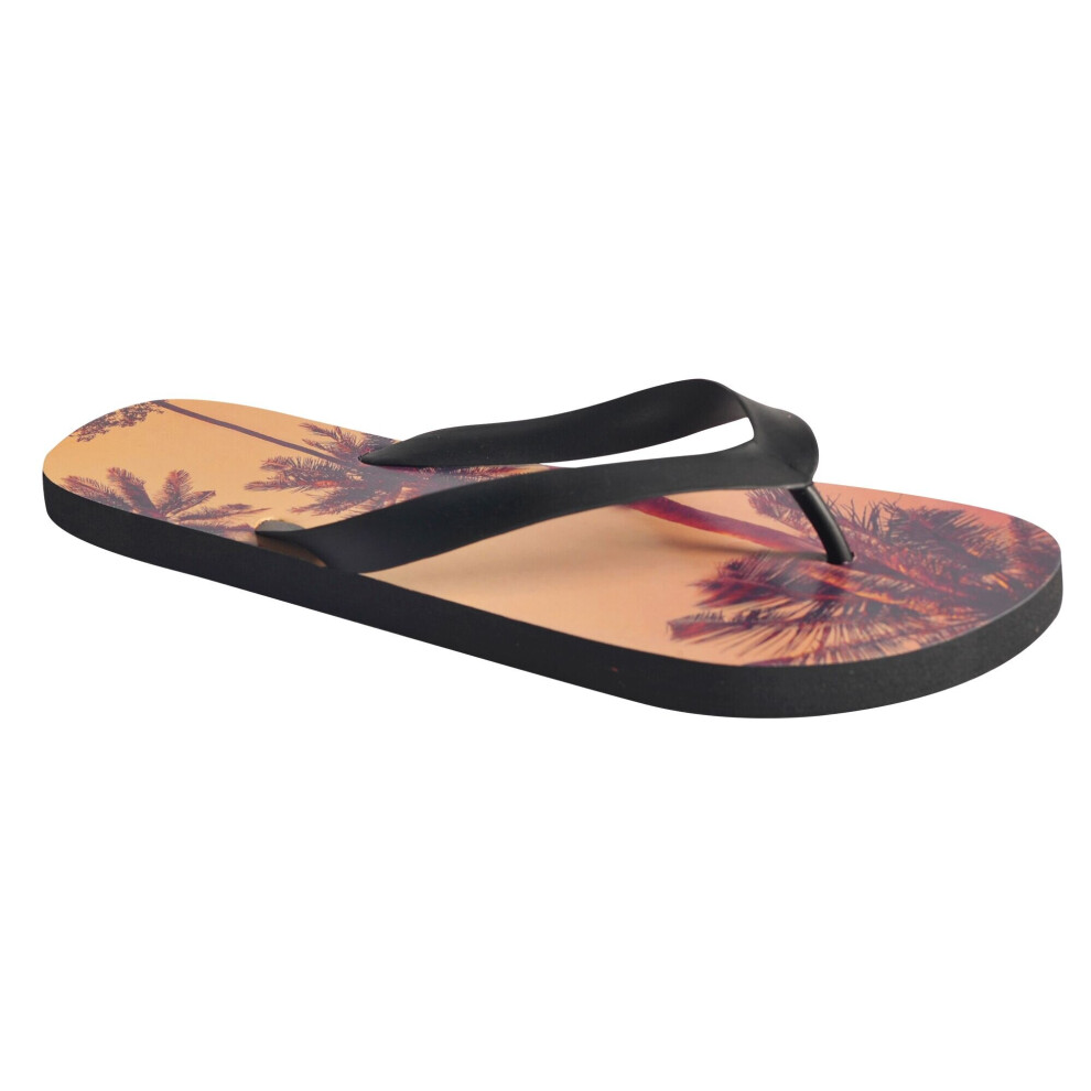 (7 UK, Sunset Palm) Regatta Mens Bali Flip Flops