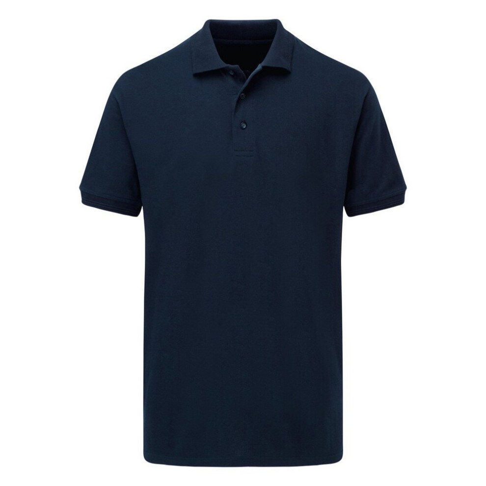 (S, Navy Blue) Ultimate Adults Unisex 50/50 Pique Polo